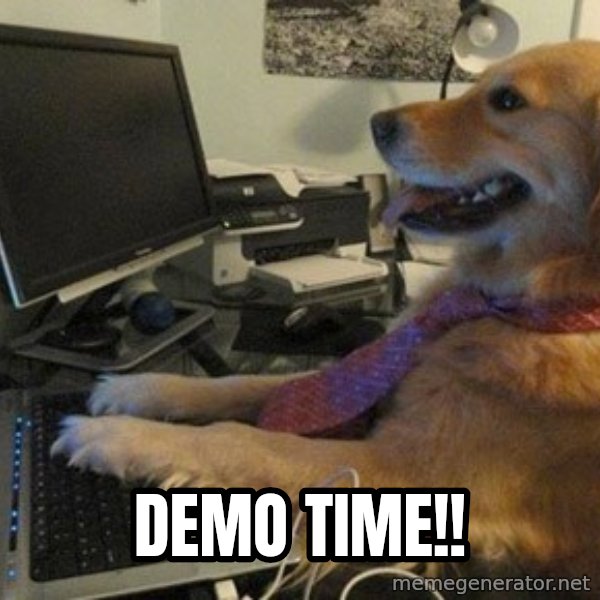 I have no idea what I'm doing - Dog with Tie meme: Demo Time!!
