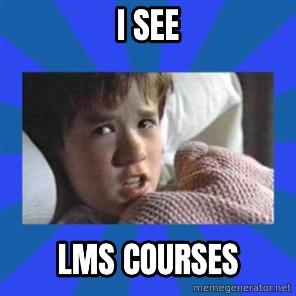 i see dead people meme: I see / LMS Courses