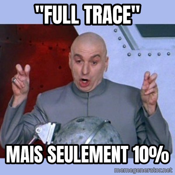 Dr Evil meme meme: "full trace" / mais seulement 10%