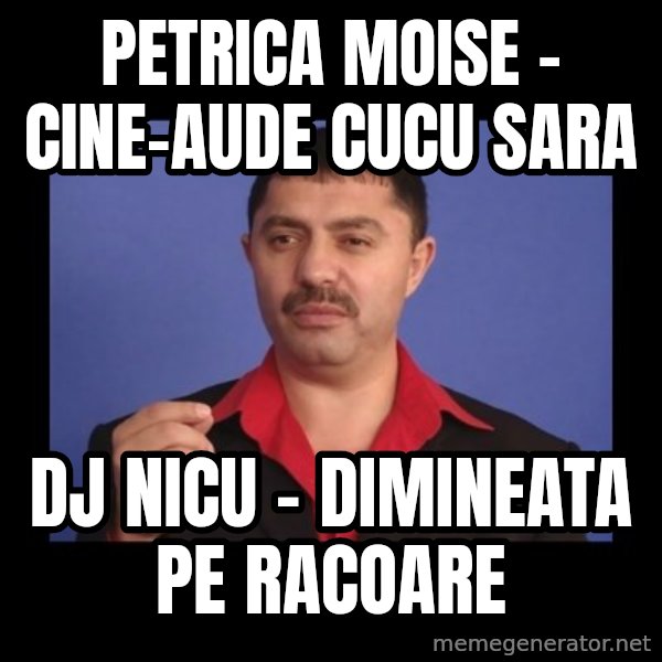 Manelistul Nicolae Guta meme: Petrica Moise - Cine-aude cucu sara / Dj Nicu - Dimineata pe racoare