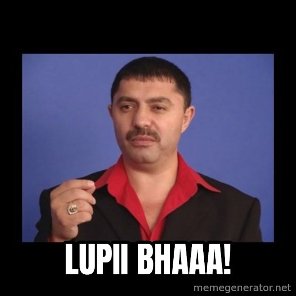 Manelistul Nicolae Guta meme: Lupii bhaaa!
