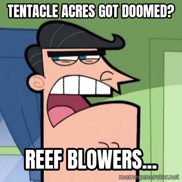 Dinkleberg meme: Tentacle Acres got doomed? / Reef blowers...