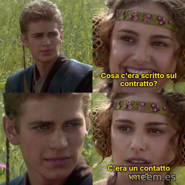 Anakin and Padme meme: Cosa c'era scritto sul contratto? / C'era un contatto vero?