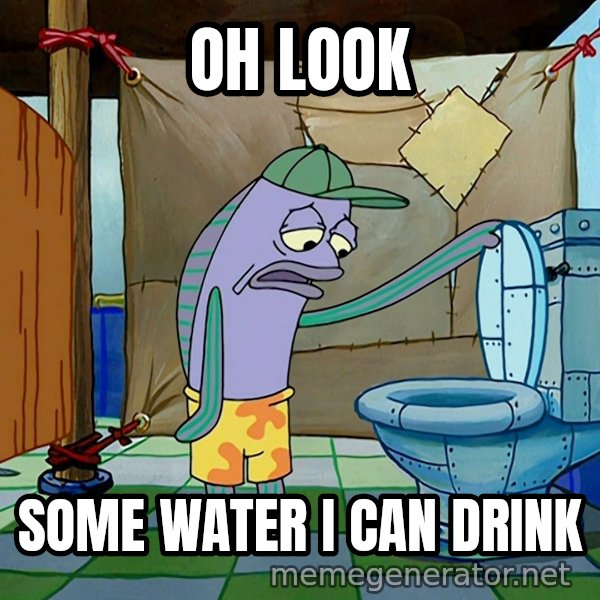 Oh, That's Real Nice meme: OH LOOK / SOME WATER I CAN DRINK