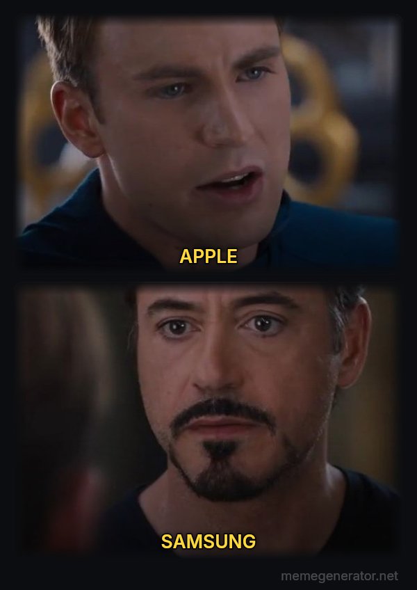 Civil War: Pick a Side meme: APPLE / SAMSUNG