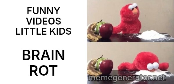 Elmo Choosing Cocaine meme: FUNNY VIDEOS LITTLE KIDS / BRAIN ROT