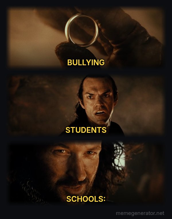 Cast It Into the Fire meme: BULLYING / STUDENTS / SCHOOLS: