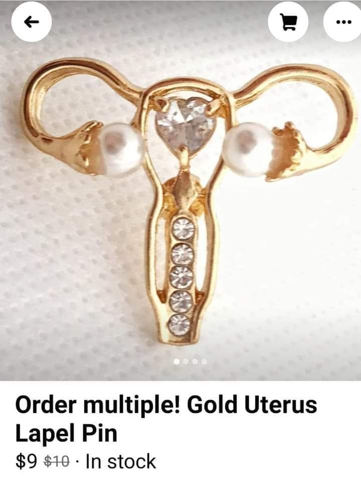 Golden Uterus Pin