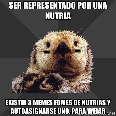 Roller Derby Otter - ser representado por una nutria existir 3 memes fomes de nutrias y autoASIGNARSE uno, para weiar