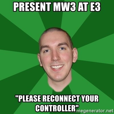 Infinityward Logic "Robert Bowling" - present MW3 at e3 "Please reconnect your Controller"