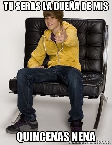 Justin Bieber Pointing - tu seras la dueña de mis quincenas nena