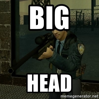 CT meme - big head