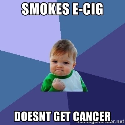 Success Kid - Smokes E-cig doesnt get cancer