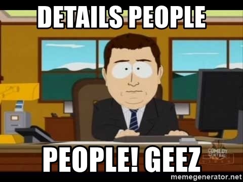 Aand Its Gone - DETAILS PEOPLE PEOPLE! GEEZ