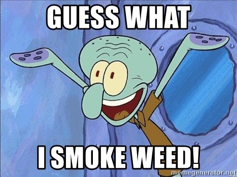 Guess What Squidward - guess what i smoke weed!
