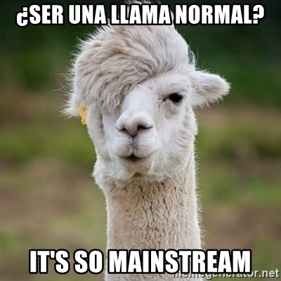 Hipster Llama - ¿ser una llama normal? it's so mainstream