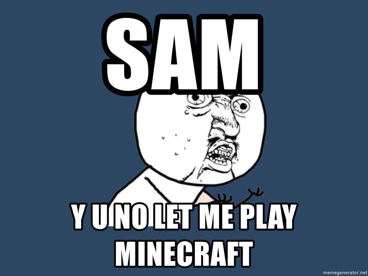 Y U No - sam y u no let me play minecraft