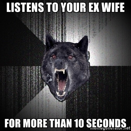 Insanity Wolf - Listens to your ex wife for more than 10 seconds