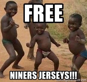african children dancing - Free Niners jerseys!!!
