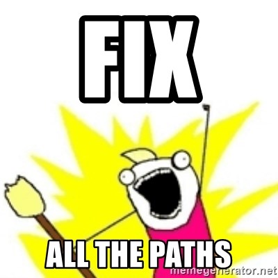 x all the y - Fix  all the paths