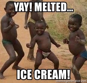 african children dancing - YAY! MELTED... ICE CREAM!
