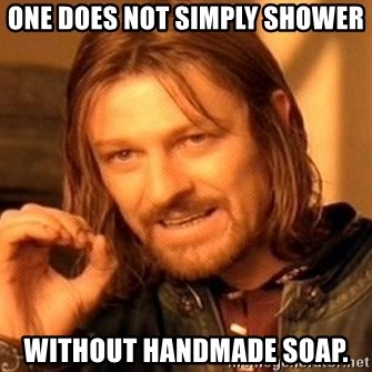 One Does Not Simply - one does not simply shower without handmade soap.