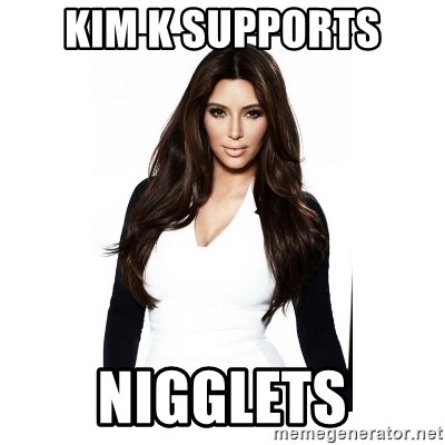 KIM KARDASHIAN - kim k supports nigglets