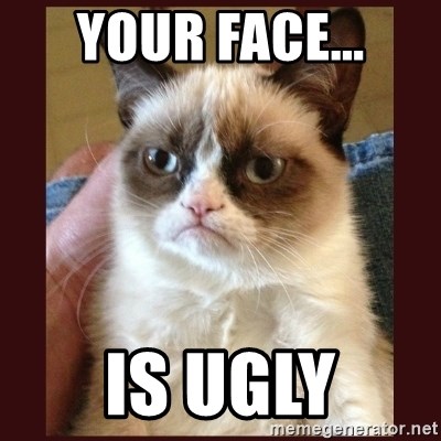 Tard the Grumpy Cat - Your face... is ugly