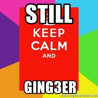 Keep calm and - still  ging3er