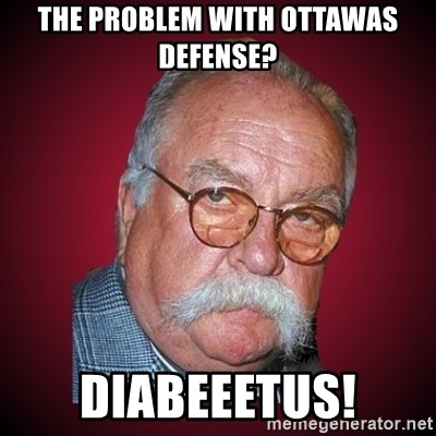 Wilford Brimley Diabeetus Guy - the problem with Ottawas defense? diabeeetus!