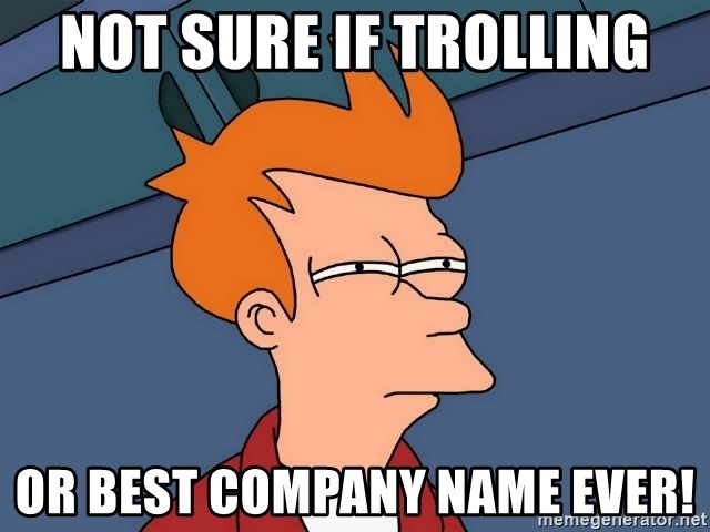 Futurama Fry - not sure if trolling or best company name ever!