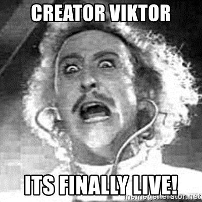 Frankenstein  - Creator Viktor Its finally live!