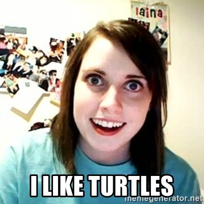overly attached girl - I LIKE TURTLES