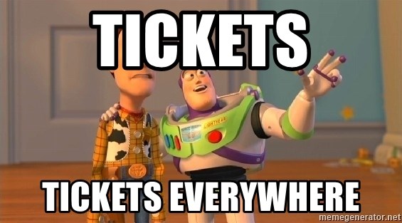 Woody & Buzz... Everywhere - tickets tickets everywhere