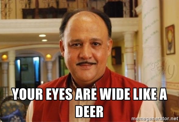 Sanskari Alok Nath - your eyes are wide like a deer