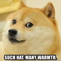 dogeee - Such hat. Many warmth.
