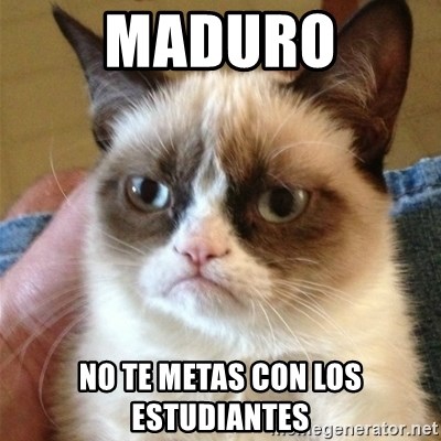 Grumpy Cat  - MADURO NO TE METAS CON LOS ESTUDIANTES