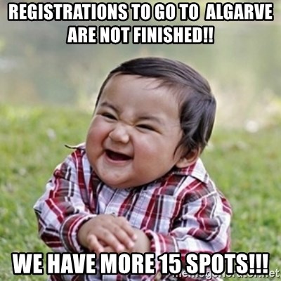 evil toddler kid2 - REGISTRATIONS TO GO TO  ALGARVE ARE NOT FINISHED!! WE HAVE MORE 15 SPOTS!!!