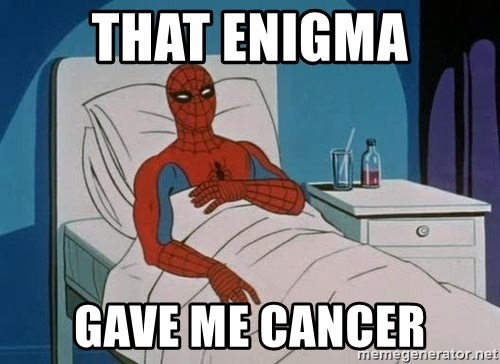 spiderman hospital - That enigma gave me cancer