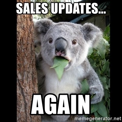 Koala can't believe it - sales updates... again