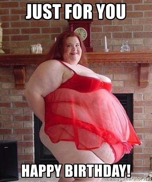 images fat girl Happy birthday