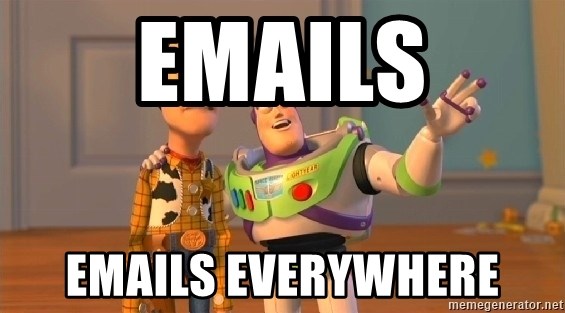 Woody & Buzz... Everywhere - Emails emails everywhere