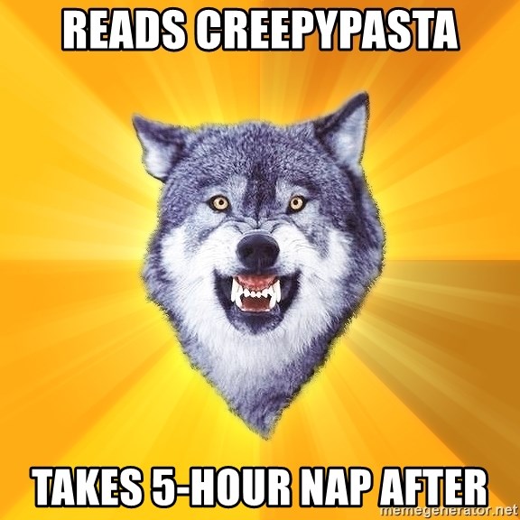 Courage Wolf - reads creepypasta takes 5-hour nap after