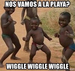 african children dancing - Nos vamos a la playa? Wiggle wiggle wiggle