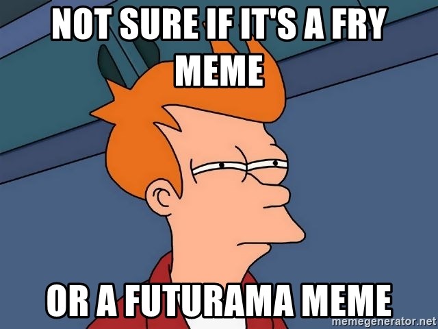 Futurama Fry - not sure if it's a fry meme or a futurama meme