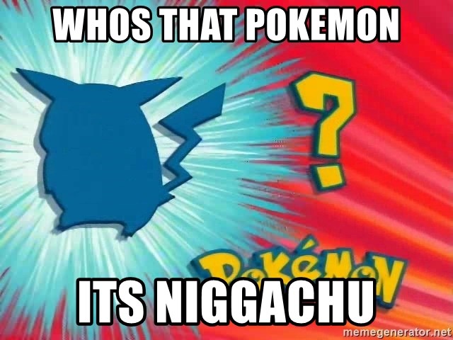 who´s that pokemon? - WHOS THAT POKEMON ITS NIGGACHU
