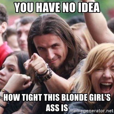 Blonde Girl Asshole