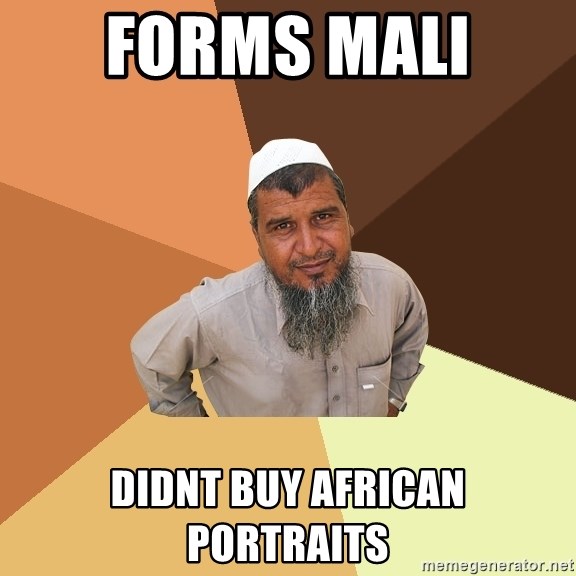 Ordinary Muslim Man - Forms Mali  didnt buy african portraits