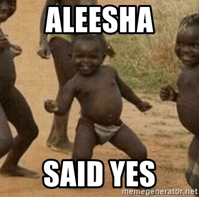 Success African Kid - Aleesha said yes