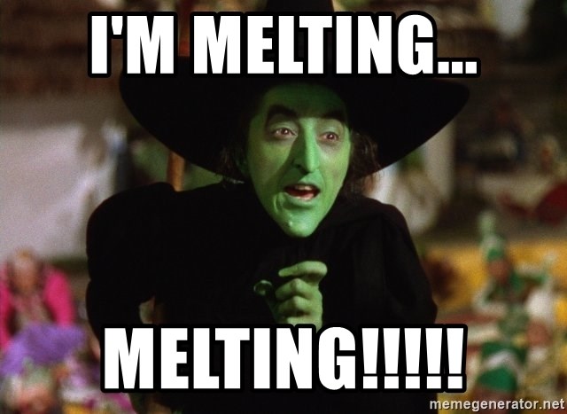 Wicked Witch Wizard of Oz - i'm melting... melting! 